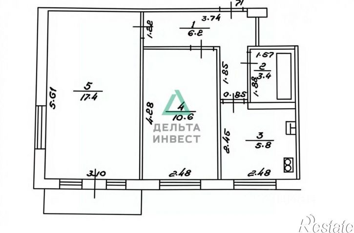 2-комн квартира ул Рихарда Зорге, 34/1,  д. 34/1
