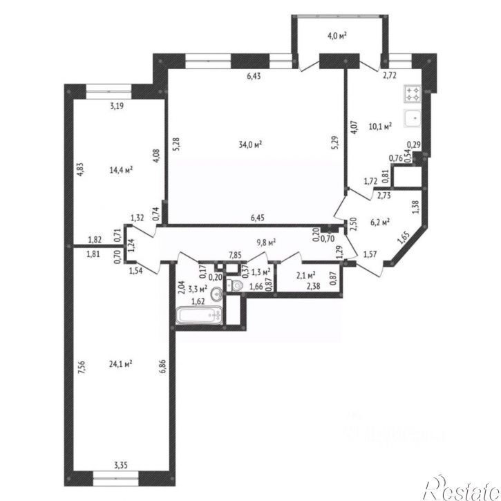 3-комн квартира ул Бакалинская, 25,  д. 25