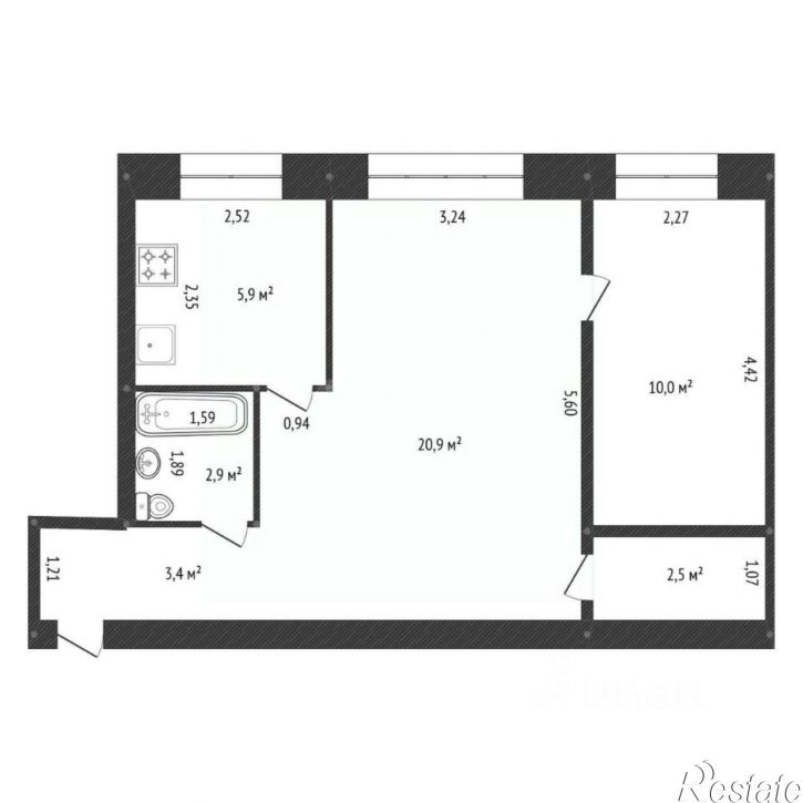 2-комн квартира ул Рихарда Зорге, 32/3,  д. 32/3