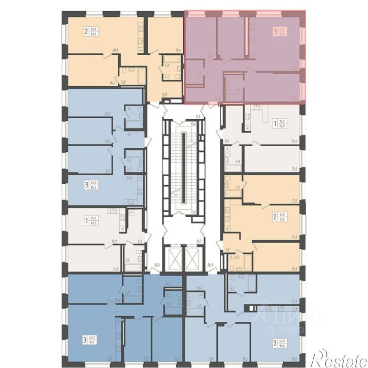 3-комн квартира в новом доме ул Аксакова, 14 1,  д. 14 1,  к. 1