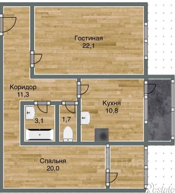 2-комн квартира пр-кт Салавата Юлаева, 11,  д. 11