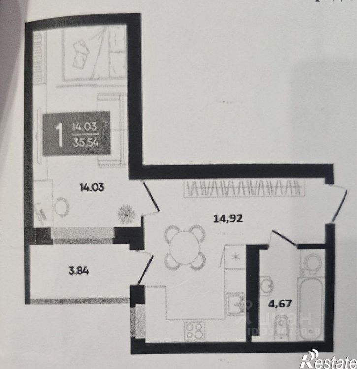 1-комн квартира ул Генерала Ишбулатова, 8/2,  д. 8/2