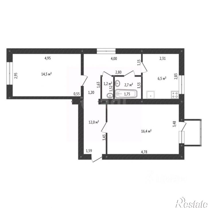 2-комн квартира ул Первомайская, 33,  д. 33