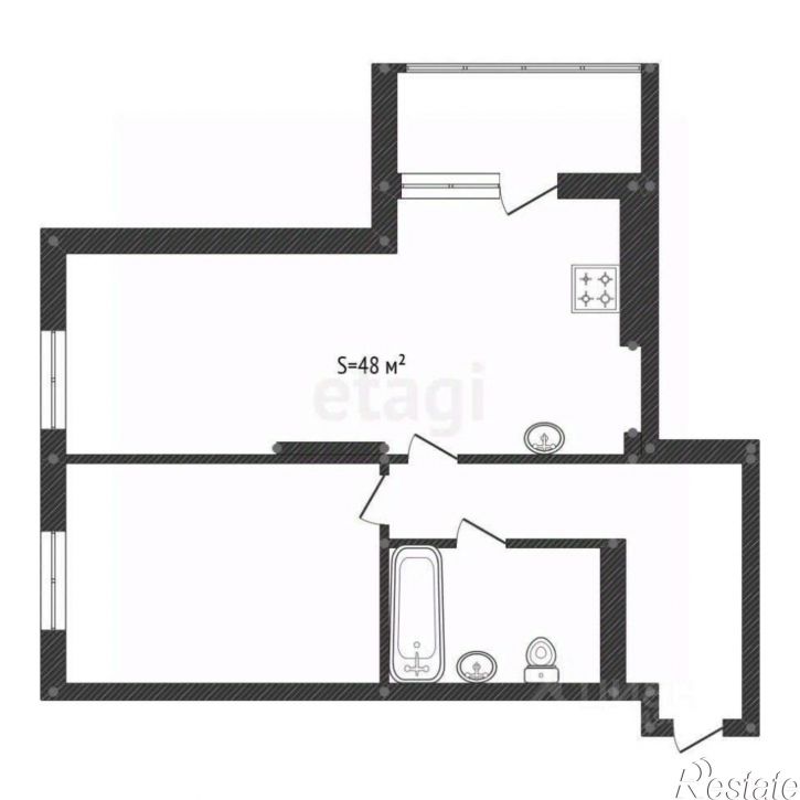 2-комн квартира ул Фурманова, 6,  д. 6