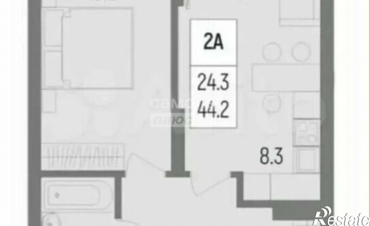 2-комн квартира улица Рудольфа Нуреева, 7