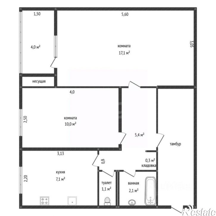 2-комн квартира ул Лесотехникума, 34,  д. 34