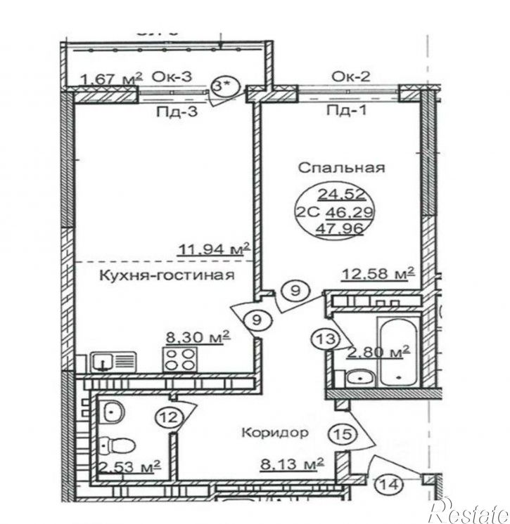 2-комн квартира ул Софьи Перовской, 24а,  д. 24а