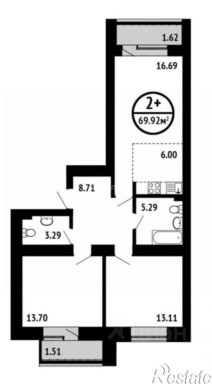 3-комн квартира ул Природная, 7,  д. 7