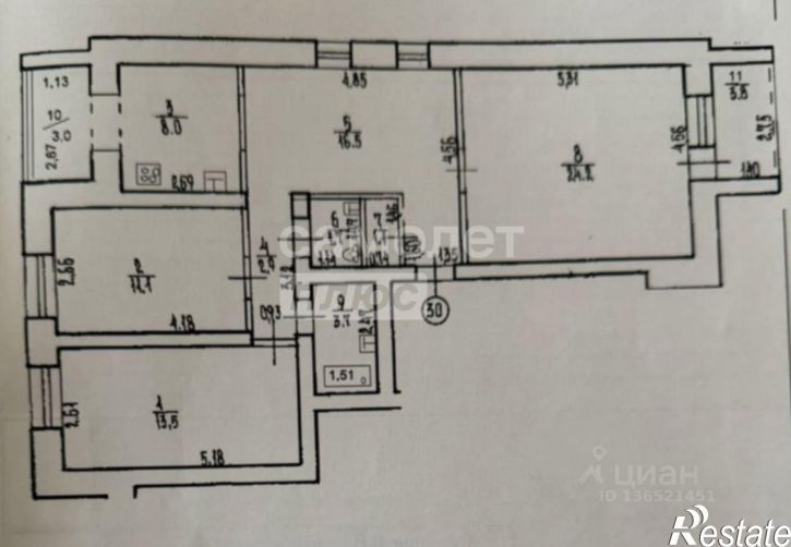 3-комн квартира ул Кавказская, 8 3,  д. 8 3,  к. 3
