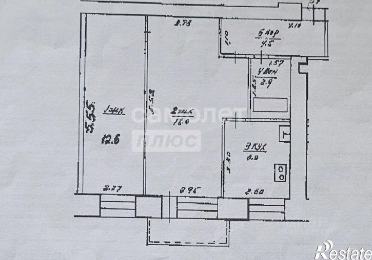 2-комн квартира пр-кт Октября, 48,  д. 48