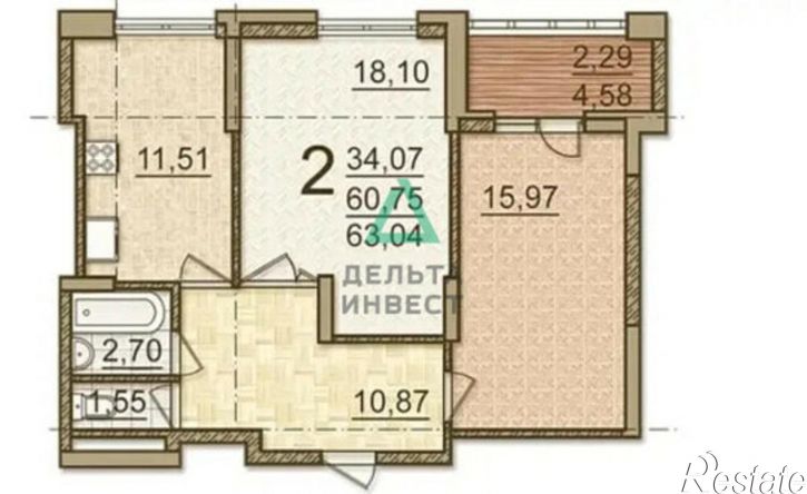 2-комн квартира ул Энтузиастов, 12,  д. 12