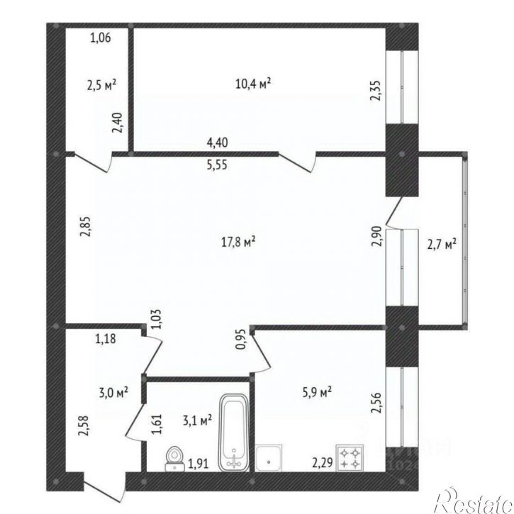 2-комн квартира ул Российская, 56а,  д. 56а