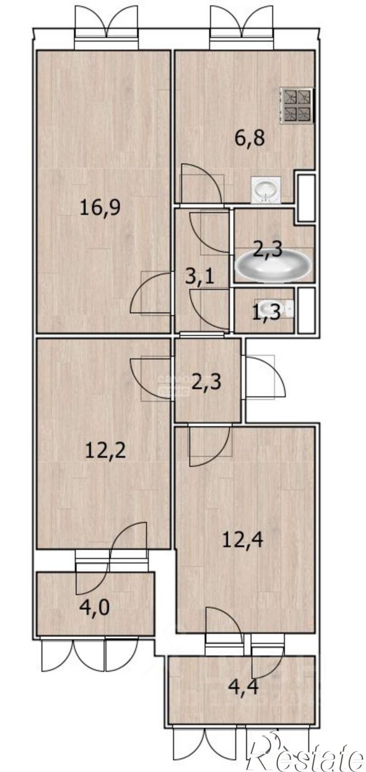 3-комн квартира ул Миловская, 2Д,  д. 2Д