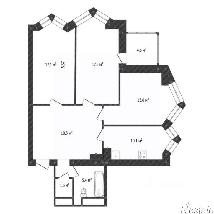 3-комн квартира ул Бакалинская, 23,  д. 23