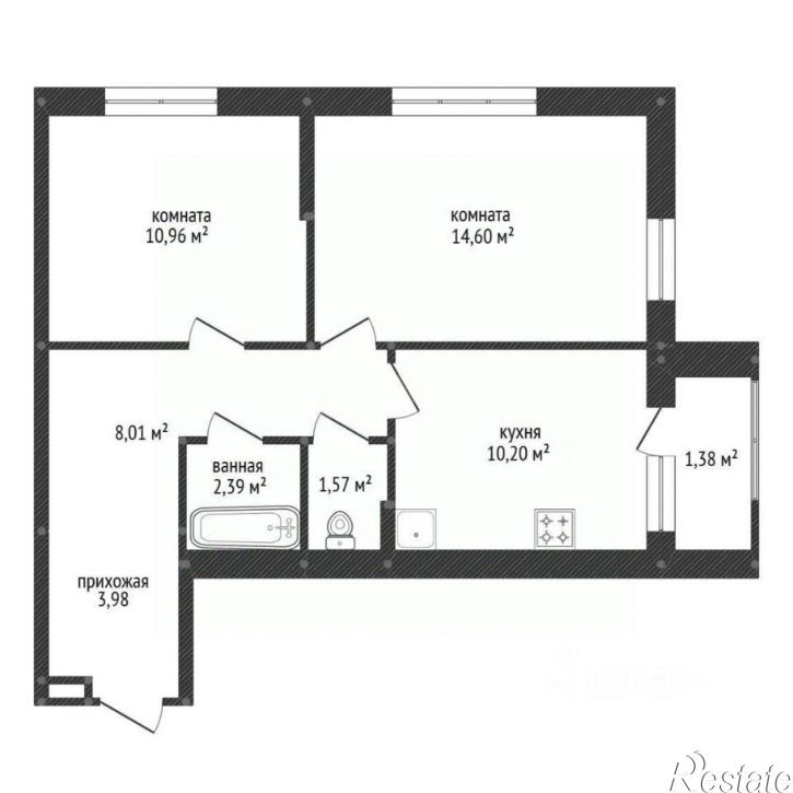 2-комн квартира ул Бакалинская, 9/1,  д. 9/1