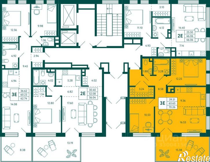 2-комн квартира в новом доме ул Авроры, 18 1,  д. 18 1,  к. 1