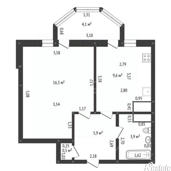 1-комн квартира ул Бакалинская, 19,  д. 19
