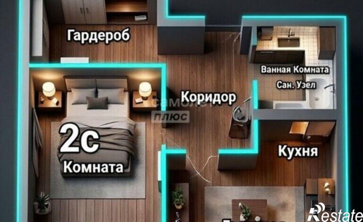 2-комн квартира ул Евгения Столярова, 4а,  д. 4а