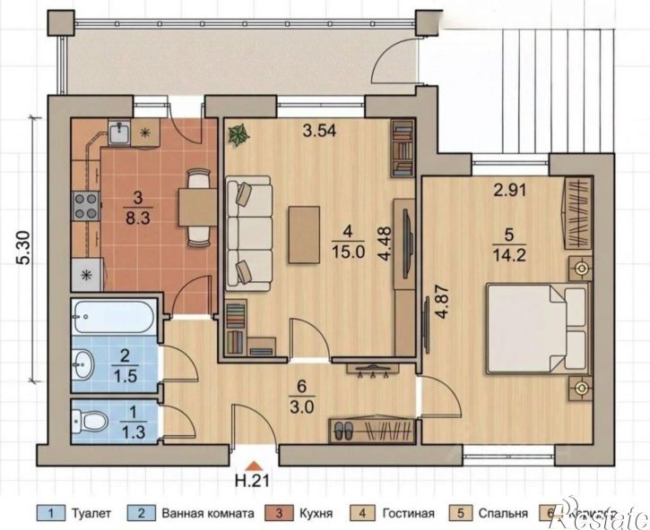 2-комн квартира Дуванский б-р, 30,  д. 30