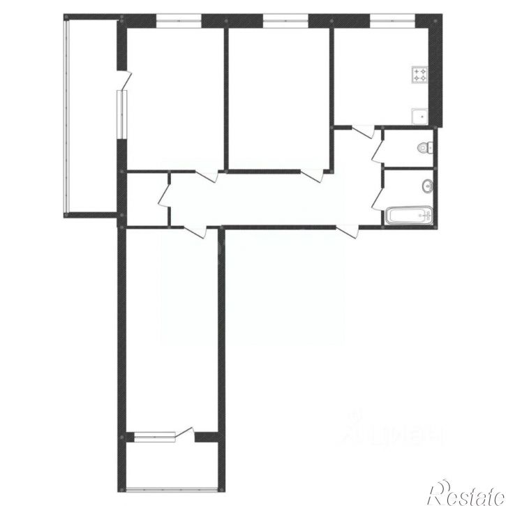3-комн квартира ул Софьи Перовской, 21/3,  д. 21/3