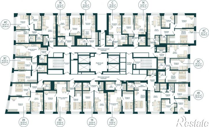 4-комн квартира в новом доме ул Комсомольская, 122 А,  д. 122 А,  к. А
