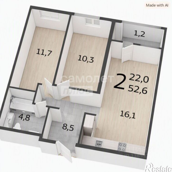 2-комн квартира ул Энтузиастов, 15,  д. 15