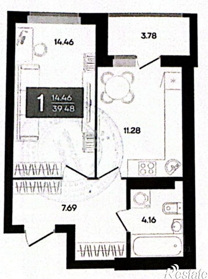 1-комн квартира ул Генерала Ишбулатова, 8/2,  д. 8/2