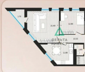 3-комн, 80 кв м, этаж 2/25 ул Султанова, 34