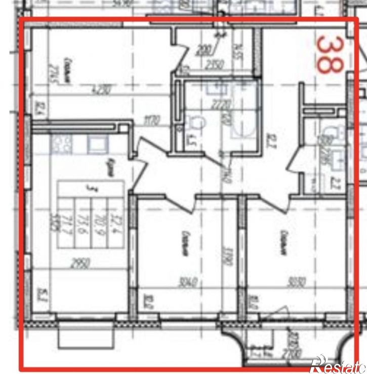 3-комн квартира в новом доме ул Маршала Жукова, 1/3,  д. 1/3