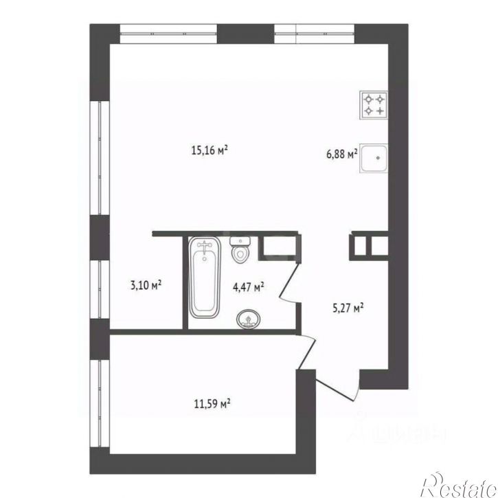 1-комн квартира ул Новоселов, 10,  д. 10