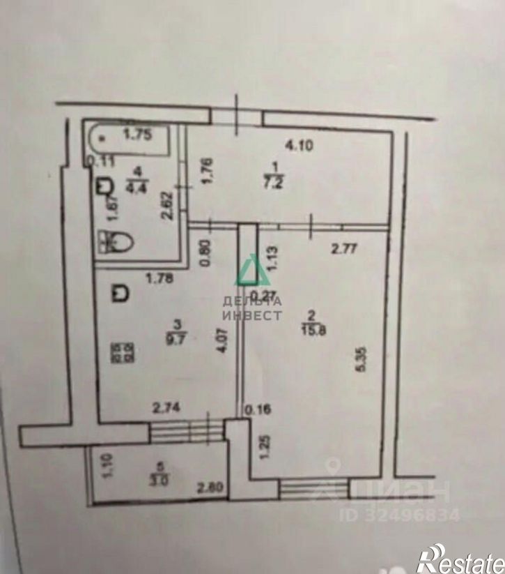 1-комн квартира ул Летчиков, 11,  д. 11