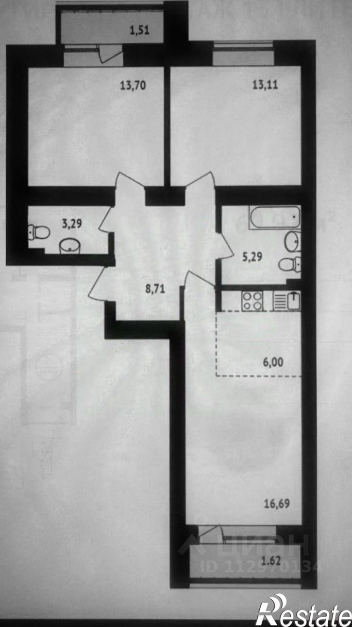 2-комн квартира ул Асхата Мирзагитова, 10/1,  д. 10/1