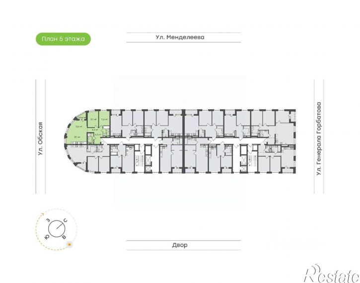 3-комн квартира в новом доме ул Менделеева, 132/1,  д. 132/1