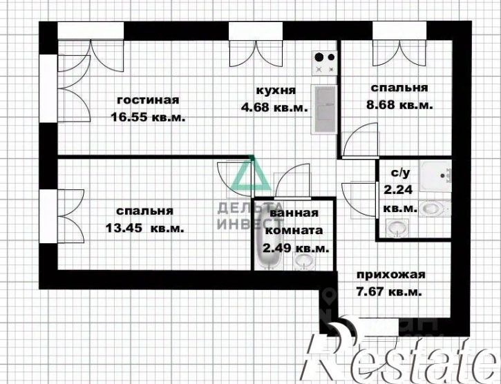 3-комн квартира улица Энтузиастов, 7,  д. 7