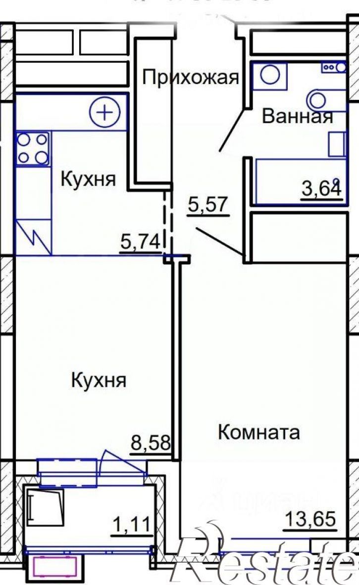 2-комн квартира ул Бакалинская, 7,  д. 7