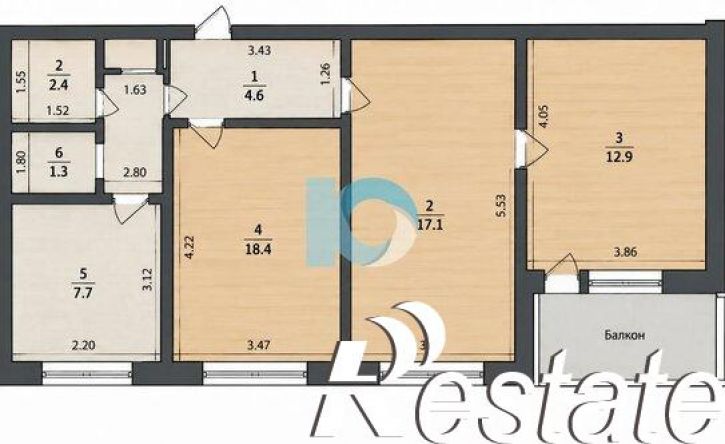 3-комн квартира Лесной проезд, 6,  д. 6