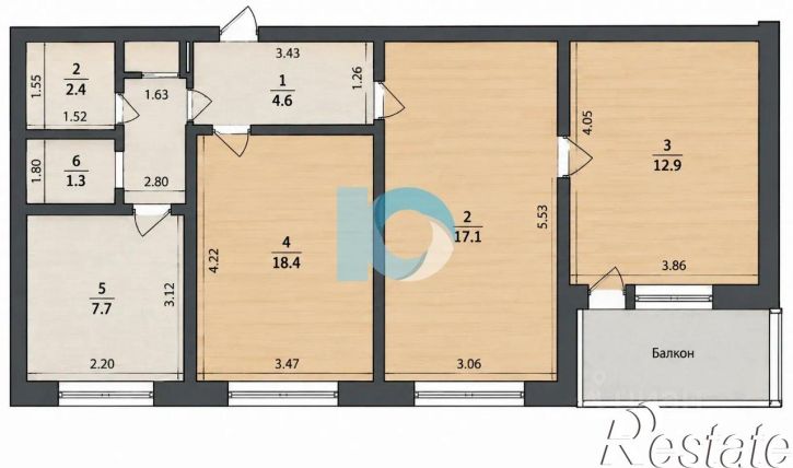 3-комн квартира Лесной проезд, 6,  д. 6