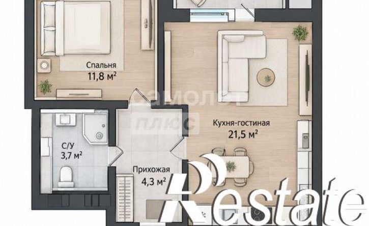 2-комн квартира улица Новосёлов, 8,  д. 8