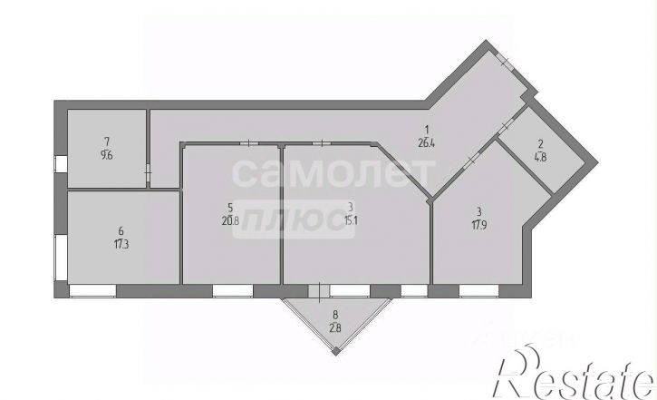 3-комн квартира улица Карла Маркса, 15/2,  д. 15/2