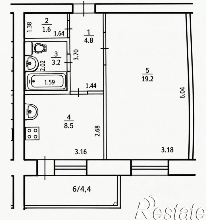 1-комн квартира улица Менделеева, 229/1,  д. 229/1