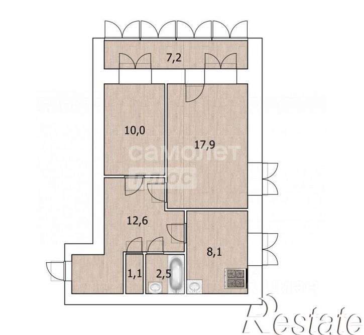 2-комн квартира улица Орджоникидзе, 18,  д. 18