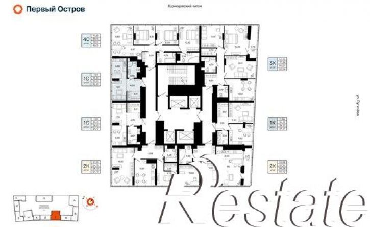 1-комн квартира в новом доме микрорайон Кузнецовский Затон, ЖК Первый Остров