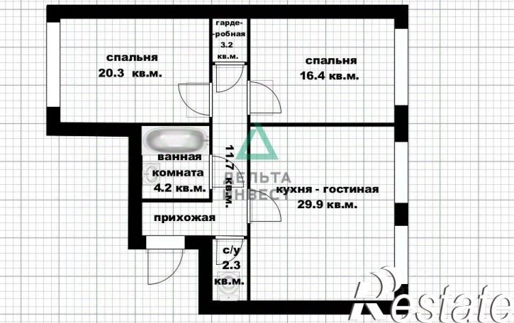 3-комн квартира улица Менделеева, 156/6,  д. 156/6