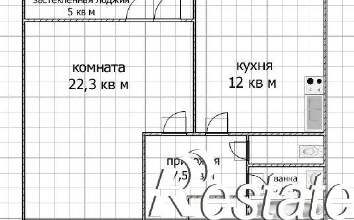 1-комн квартира улица Левитана, 38/3,  д. 38/3