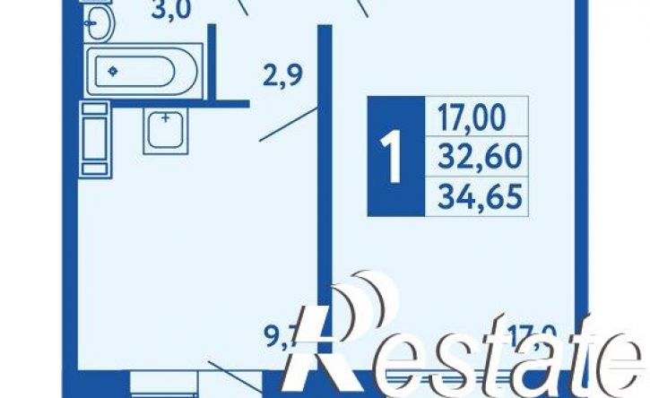 1-комн квартира Исследовательская улица, 34,  д. 34
