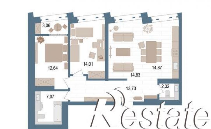 3-комн квартира улица Пархоменко, 156Д,  д. 156Д