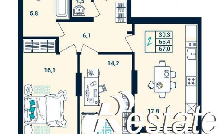 2-комн квартира улица Пархоменко, 156Б,  д. 156Б