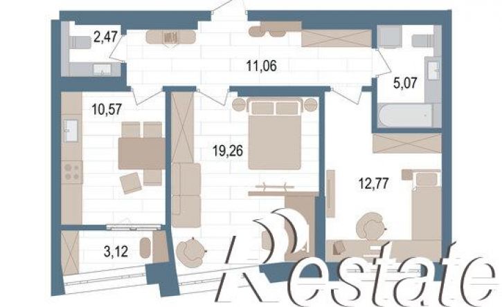 2-комн квартира улица Пархоменко, 156Д,  д. 156Д