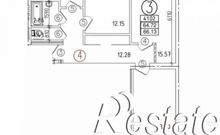 3-комн квартира улица Академика Курчатова, 65/8,  д. 65/8