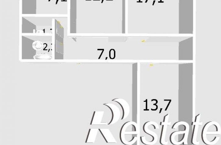 3-комн квартира улица Софьи Перовской, 25/2,  д. 25/2